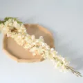 Branche de delphinium artificielle, arrangement floral beige crème pour mariage déco - Champagne