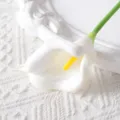 Fleur artificielle mini arum blanc en PU tige unique pour deco maison photo accessoire - Blanc