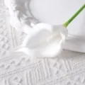 Artificiel PU mini lys calla fleur mariage décoration maison accessoires photographie fausse fleur - Blanc avec cœur blanc