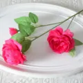 3-têtes renoncule pivoine artificielle fleur fausse déco mariage maison accessoire photo. - Rose rouge