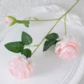 Fausse fleur de pivoine artificielle rose à 3 têtes pour décoration de mariage et accessoires. - Rose