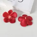 Cabezas de flores artificiales rojas para accesorios de pelo DIY boda Hanfu manualidades. - Rojo