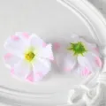 Tête de fleur de cosmos artificielle rose blanc accessoire cheveux mariage décoration photo - Bord Rose
