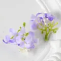 Têtes de fleurs violettes miniatures artificielles pour accessoires de cheveux DIY et fête. - Violet foncé