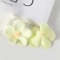 Cabeza de flor artificial de tela amarilla accesorio DIY para pinza de pelo deco - Verde claro