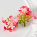 Têtes de fleurs artificielles roses mini accessoires floraux pour bijoux cheveux bricolage - Rose