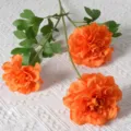 Fleurs artificielles en soie orange géranium pour déco mariage maison accessoires photo - Orange
