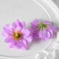 Teste di fiori viola artificiali materiale fai da te per accessori capelli e decoro. - Viola chiaro