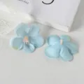 Γαλάζιο τεχνητό κεφάλι λουλουδιού DIY υλικό για αξεσουάρ μαλλιών και διακόσμηση γάμου. - Γαλάζιο