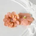 Têtes de fleurs en soie pêche artificielle pour loisirs créatifs, mariage et accessoires photo. - Café