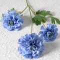 Fausse fleur de pivoine en soie bleue pour decoration de mariage et accessoires photo. - Bleu