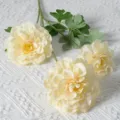 Branche de pivoine artificielle crème pour décoration d'intérieur accessoire de mariage. - Champagne