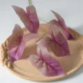 Feuilles de taro artificielles 5 branches roses fausses plantes pour décoration murale - Violet Dégradé