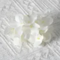 Artificial White Hydrangea Flower Petals DIY Hair Accessories Home Wedding Decor Silk Fabric - White