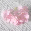 Pink artificial hydrangea flower heads DIY hair accessories or home decor fake floral craft material - Pink