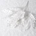 Feuilles de robinier artificielles blanches bouquet 5 branches fausse plante déco mariage - Blanc