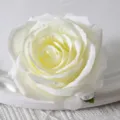 Artificial large white rose flower head for wedding decoration arch flower wall fake - White