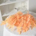 Feuilles de robinier artificielles orange branche à 5 fourches pour déco de mariage florale - Orange