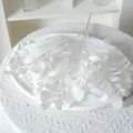 Branche de plante artificielle blanche 5 fourches feuillage pour déco mariage maison - Blanc
