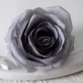 Grey artificial silk rose flower head for wedding arch wall floral arrangement party home decor - Gray