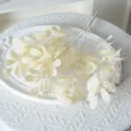Branche de feuilles de jujubier artificielles 5 fourches plante pour mariage deco - Champagne
