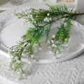 Kunstbloemen Gipsruid 4 Takken Nep Planten voor Huis Decoratie Bruiloft Wit Nieuw - Lange tak gipskruid