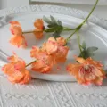 Bouquet de fleurs de pivoine artificielles à 6 têtes pour mariage et décoration intérieure - Orange