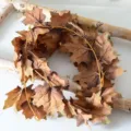 Artificial autumn maple leaf vine garland for home wall hanging decoration and holiday party. - Brown (36 Leaves)