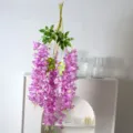 Fiori di glicine artificiali viola piante sospese per decorazioni di nozze e casa. - Viola denso (12 pezzi)