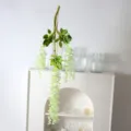 Fiori artificiali di glicine bianco sospesi per la decorazione del soffitto di nozze - Bianco classico (12 steli)