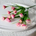 Artificial pink carnation flower bouquet for home decoration and wedding party events. - Two-tone Purple