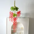 Finta vite di fiori di glicine rosso appesa per matrimonio e decorazione della casa. - Rosso classico (Confezione da 12)
