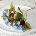 Pequeño ramo de flores de hortensia artificial decoración de mesa de boda azul falso - Azul