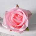 Tête de rose artificielle rose pour décoration de mariage et arrangements floraux SKU. - Rose
