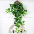 Lush artificial green ivy hanging plant vine for indoor wall and home decoration - Sweet Potato Leaf