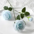 Fausse Fleur Pivoine Artificielle 3 Têtes Bleu Clair Décoration Mariage Maison Accessoire - Bleu ciel