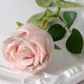 Fausse rose artificielle fleur en soie rose avec tige pour mariage maison photo déco - Vieux rose
