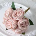 Bouquet de roses artificielles rose variante, belle décoration de mariage et accessoire. - Vieux rose