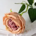 Fausse Rose Champagne Et Rose Tige Unique Fleur En Soie Pour Decor De Mariage Maison - Mauve