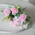 Bouquet de roses artificielles roses fleur de soie décoration maison accessoire photo élégant - Rose