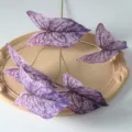 Feuilles de caladium artificielles 5 fourches feuillage de plante mauve maison - Violet