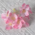 Pink artificial hydrangea flower heads DIY handmade petals hair accessories home decor fake floral - Deep Pink