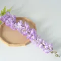 Guirlande de fleurs artificielles de delphinium violet pour décoration de mariage - Violet