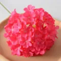 Cabeza de flor de hortensia rosa artificial para decoración de bodas y arreglos florales - Rosa rojo