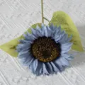 Künstliche blaue Sonnenblume einzelner Stiel künstliche Blume für Heimdekoration Requisite - Große Sonnenblume Blau