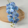 Bouquet de fleurs d'orchidée bleue artificielle, fausse phalaenopsis 9 têtes déco mariage. - Bleu n° 2