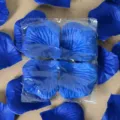 Pétales de rose artificiels bleus pour décoration de mariage, confettis de fleurs pour fête. - Bleu foncé