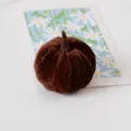 Mini citrouille floquée marron, décoration parfaite pour Halloween, Thanksgiving et sapin de Noël. - Café