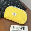 Portable yellow travel underwear storage bag organizer, lightweight cosmetic zipper pouch. - Lemon Yellow
