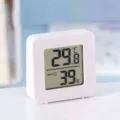 Digital indoor thermometer hygrometer with clear LCD display for home room monitoring. - Square Hygrometer Thermometer